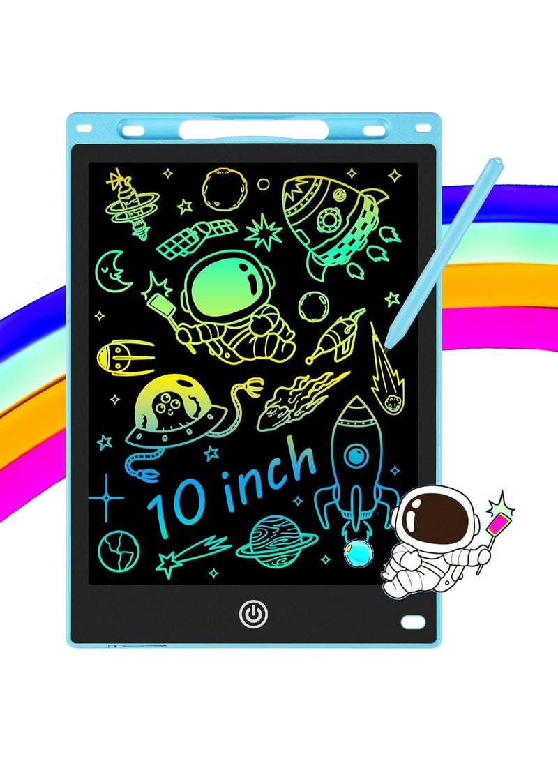 لوحة كتابة LCD مقاس 10 بوصات بشاشة متعددة الألوان - لوحة رسم إلكترونية أنيقة ولوحة رسم قابلة للمسح للأطفال من سن 3 إلى 8 سنوات، لوحة رسم رقمية محمولة بدون ورق للتعلم والتتبع وممارسة الكتابة اليدوية وتدوين الملاحظات، هدية تعليمية للأولاد والبنات - Image 1